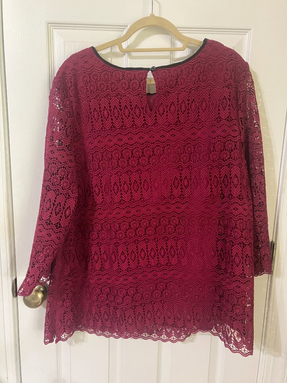 Lace Overlay Blouse - Picture 3 of 3